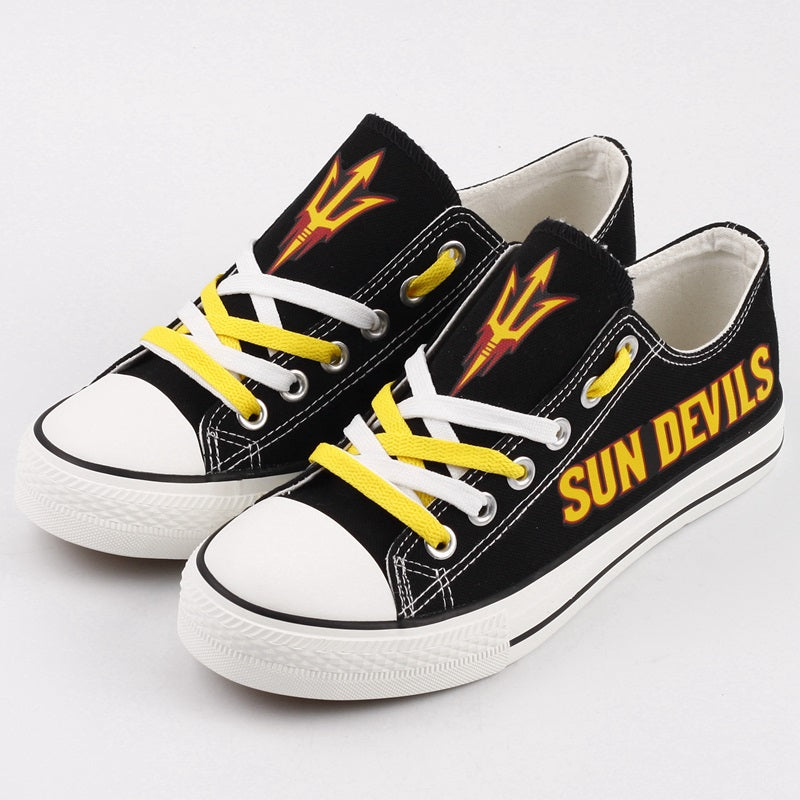 Arizona State Sun Devils Limited Print NCAA College Students Low Top Canvas Shoes Sport Sneakers
