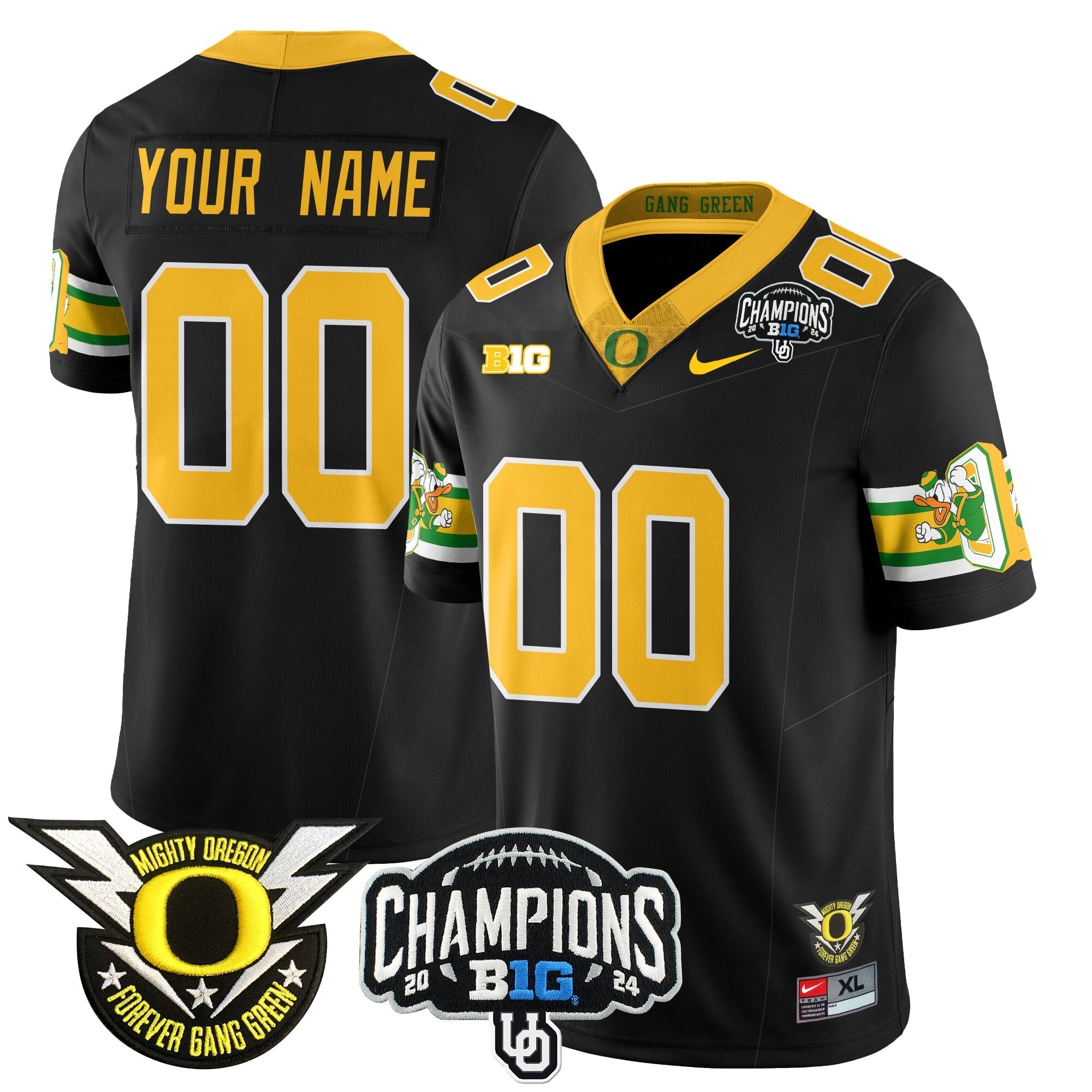 Men Custom Oregon Ducks 2024 Vapor Limited Jersey - All Stitched