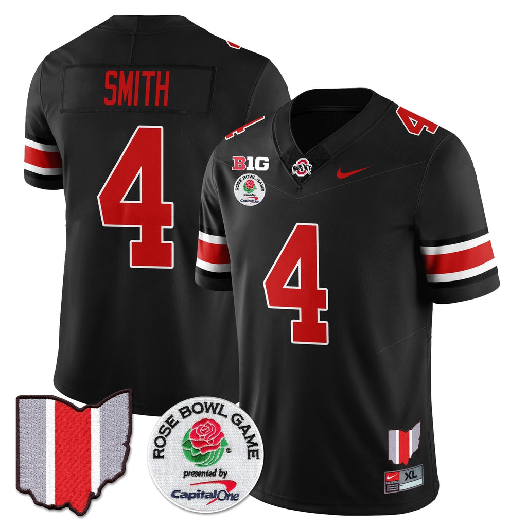 Men Ohio State Buckeyes 2024 Rose Bowl Vapor Limited Jersey - All Stitched