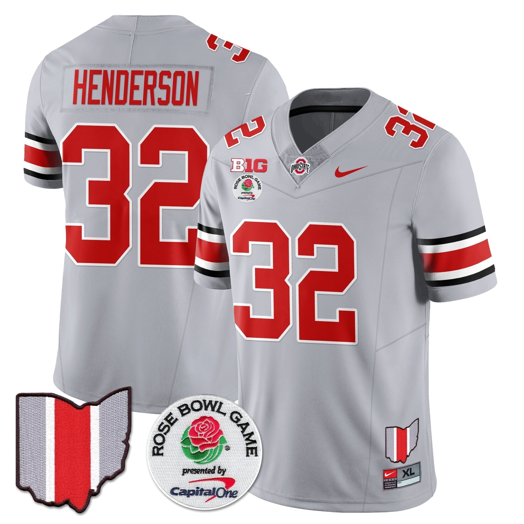 Men Ohio State Buckeyes 2024 Rose Bowl Vapor Limited Jersey - All Stitched