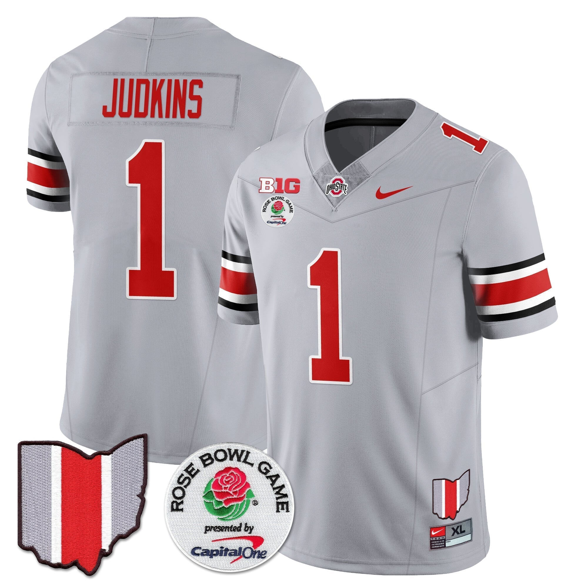 Men Ohio State Buckeyes 2024 Rose Bowl Vapor Limited Jersey - All Stitched