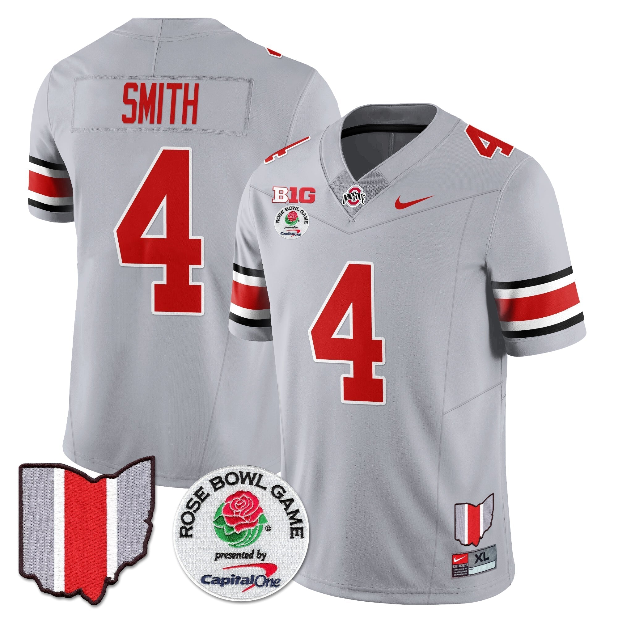 Men Ohio State Buckeyes 2024 Rose Bowl Vapor Limited Jersey - All Stitched