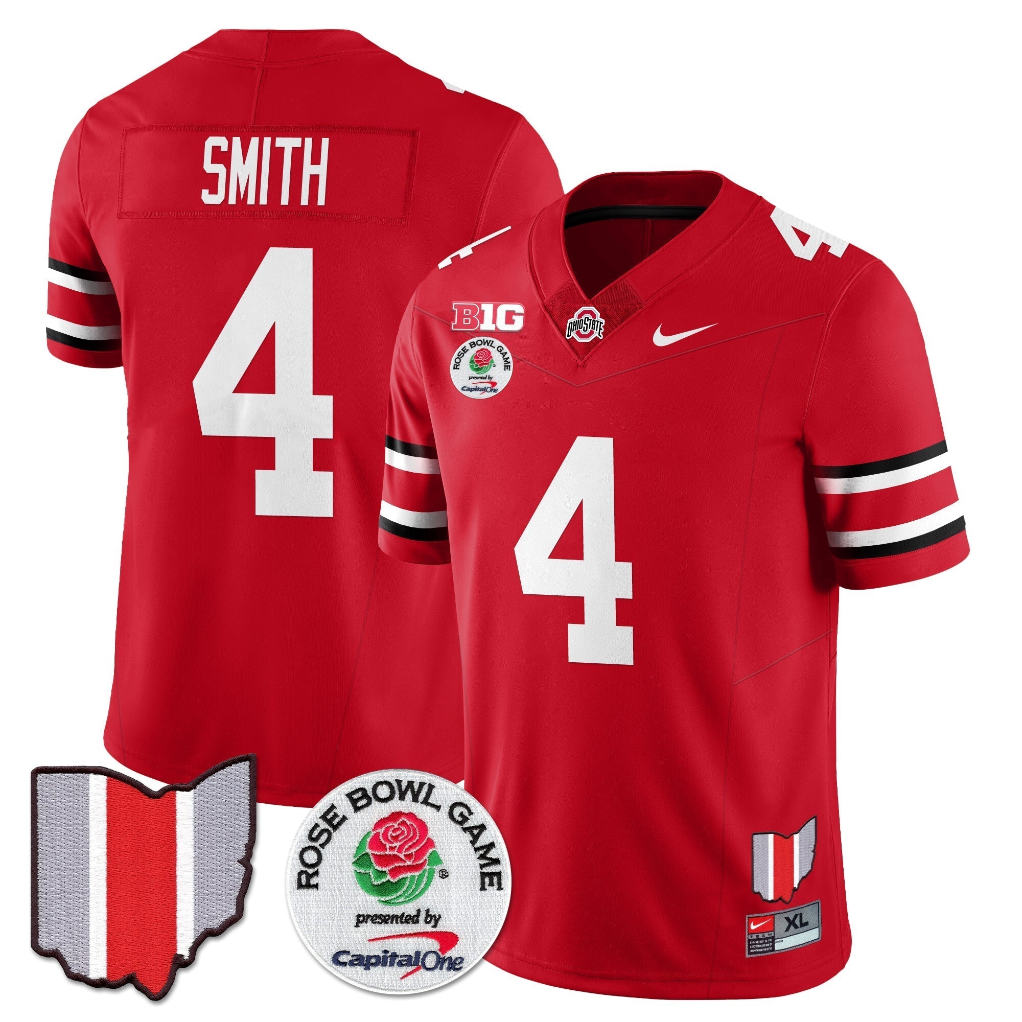 Men Ohio State Buckeyes 2024 Rose Bowl Vapor Limited Jersey - All Stitched