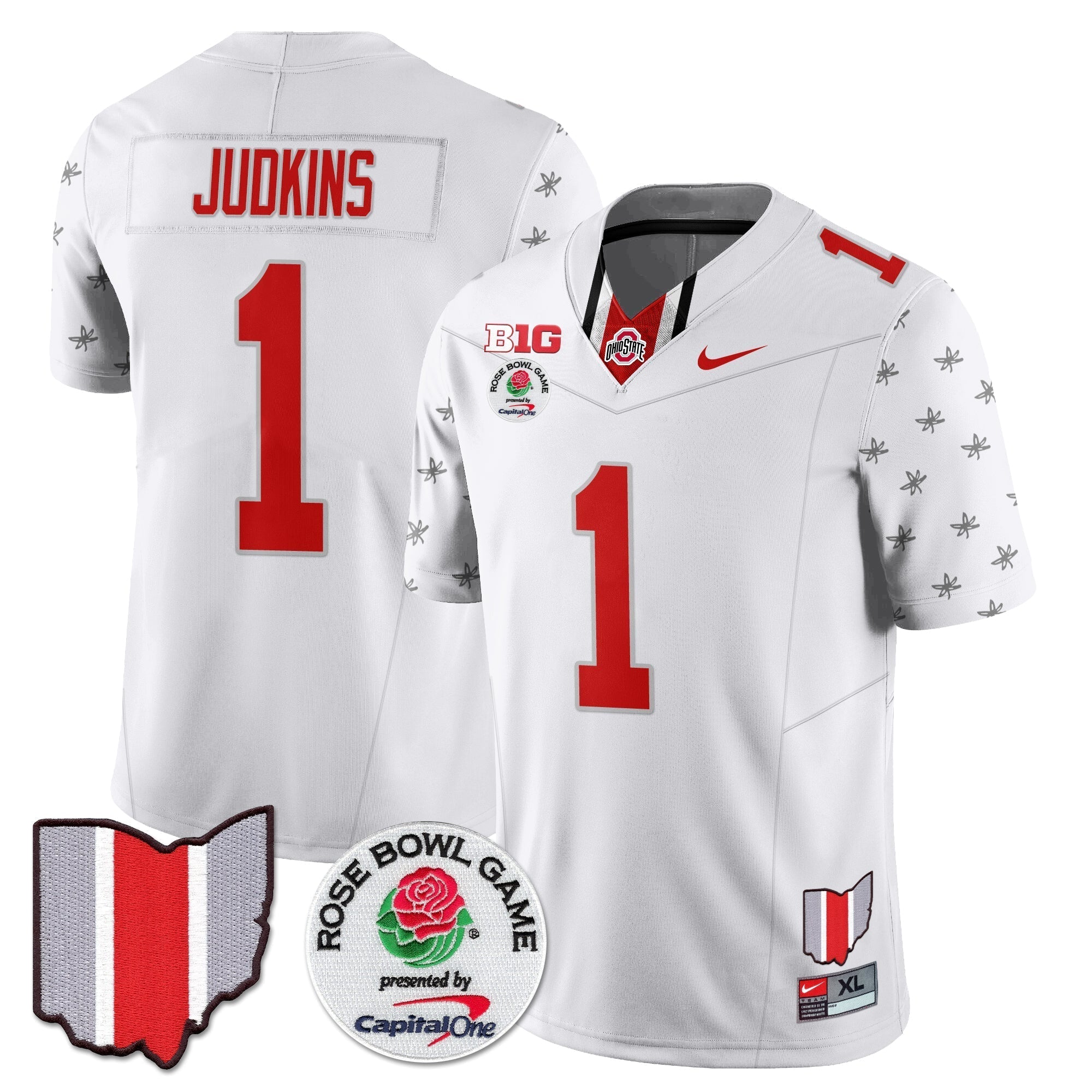 Men Ohio State Buckeyes 2024 Rose Bowl Vapor Limited Jersey - All Stitched