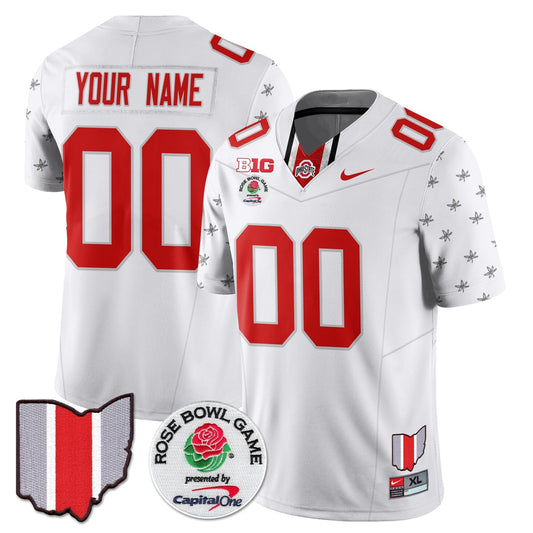 Custom Ohio State Buckeyes 2024 Rose Bowl Vapor Limited Jersey - All Stitched