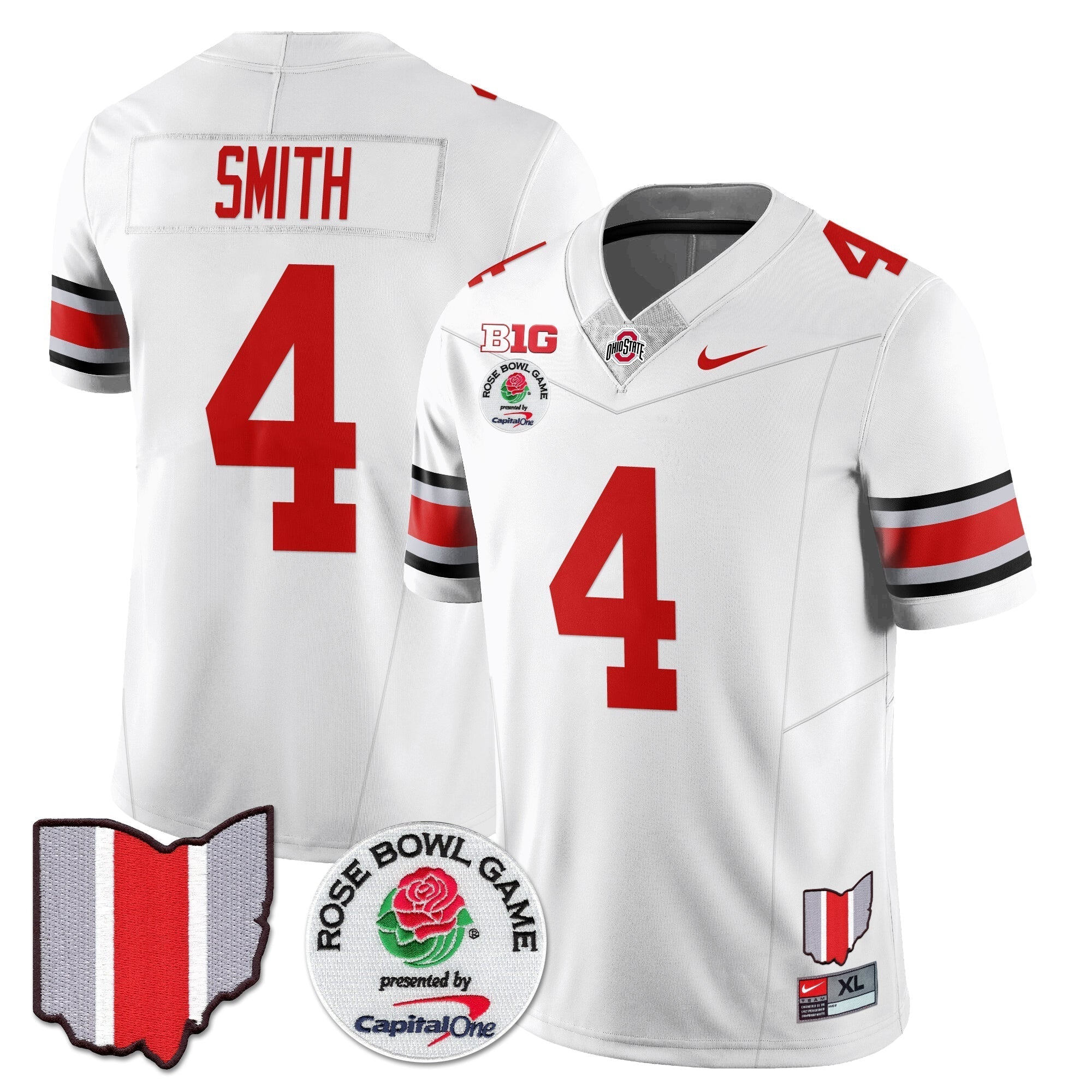 Men Ohio State Buckeyes 2024 Rose Bowl Vapor Limited Jersey - All Stitched