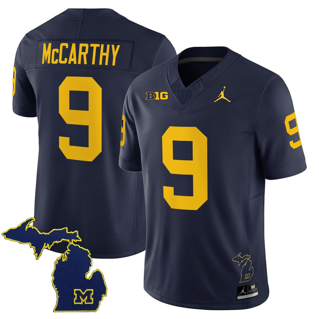J.J. McCarthy Jersey #9 Michigan Wolverines 2025 Limited V2 Stitched Navy