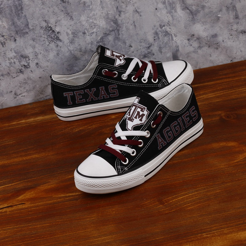 Texas A&M Aggies Limited Print NCAA College Students Low Top Canvas Shoes Sport Sneakers 2