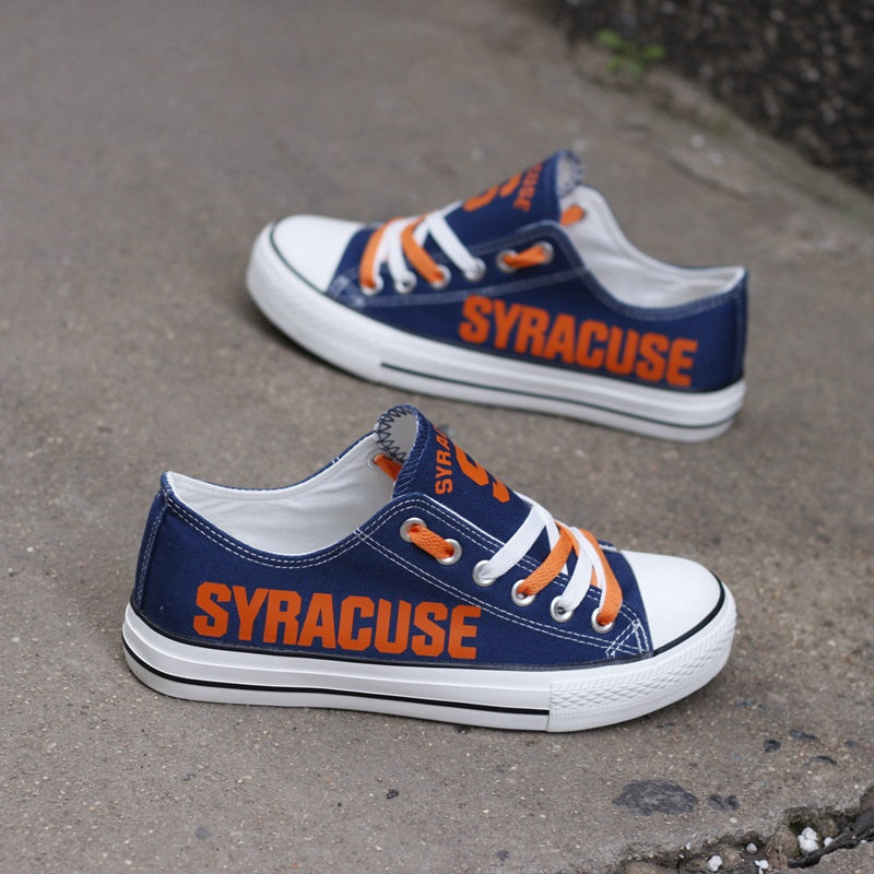 Syracuse Orange Limited Print NCAA College Students Low Top Canvas Shoes Sport Sneakers