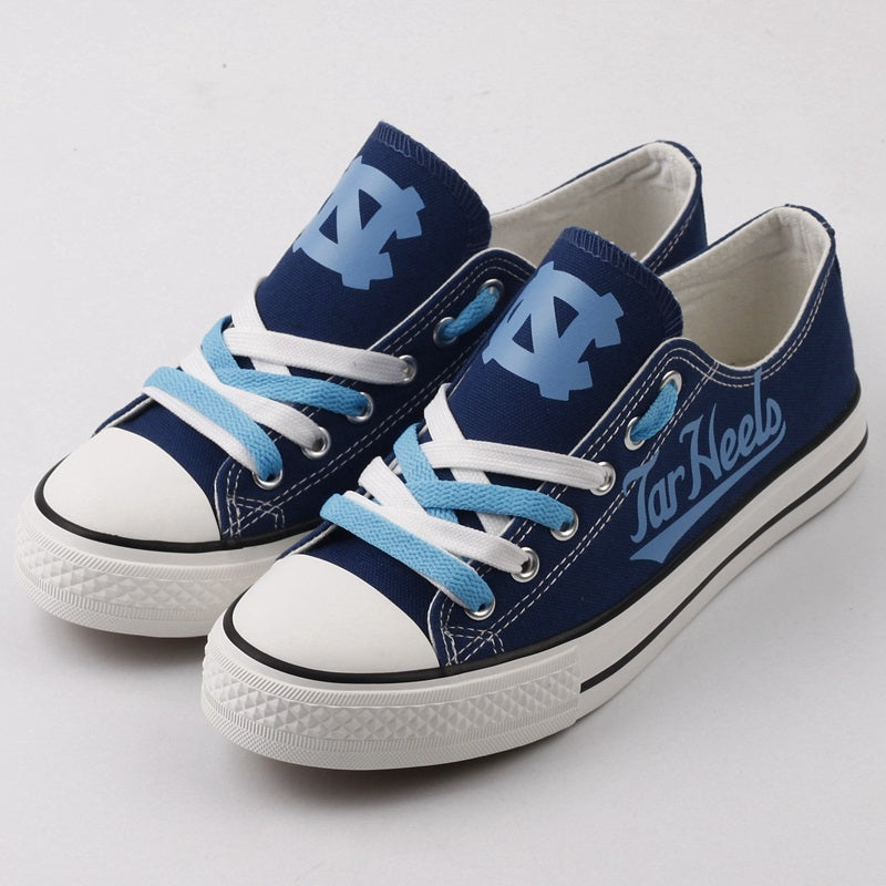 North Carolina Tar Heels Limited Print NCAA College Students Low Top Canvas Shoes Sport Sneakers