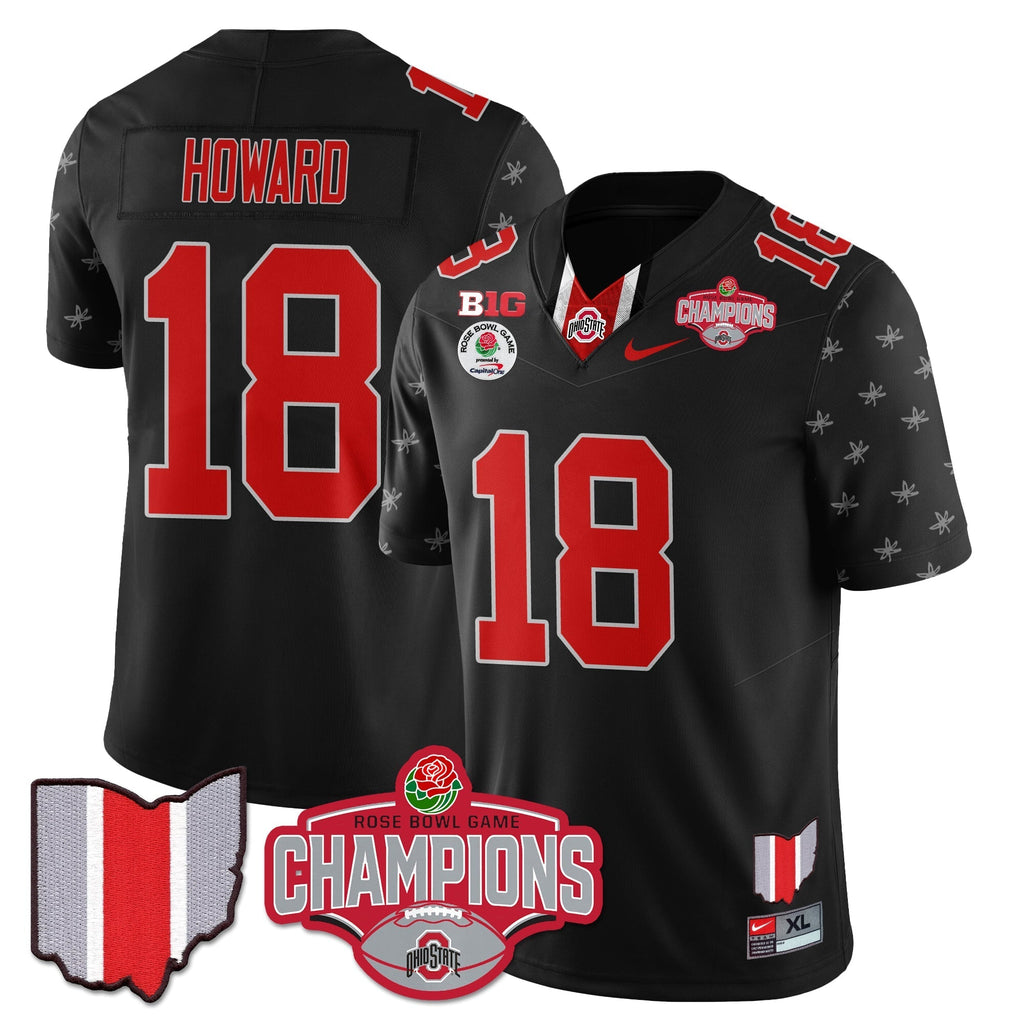 Men Ohio State Buckeyes 2024 Rose Bowl Champions Jersey - All Stitched