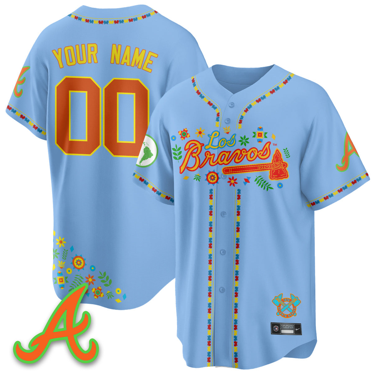 Atlanta Braves 2025 "Los Bravos" Custom Jersey - All Stitched