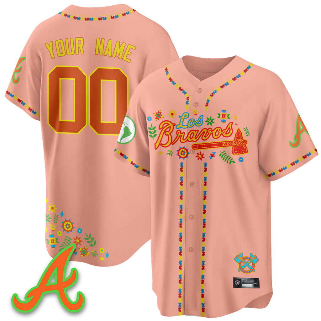 Atlanta Braves 2025 "Los Bravos" Custom Jersey - All Stitched
