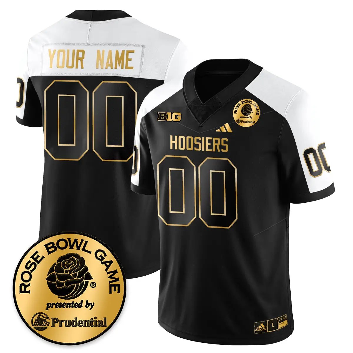 Men Indiana Hoosiers Football Vapor Limited Football Gold Jersey - Rose Bowl
