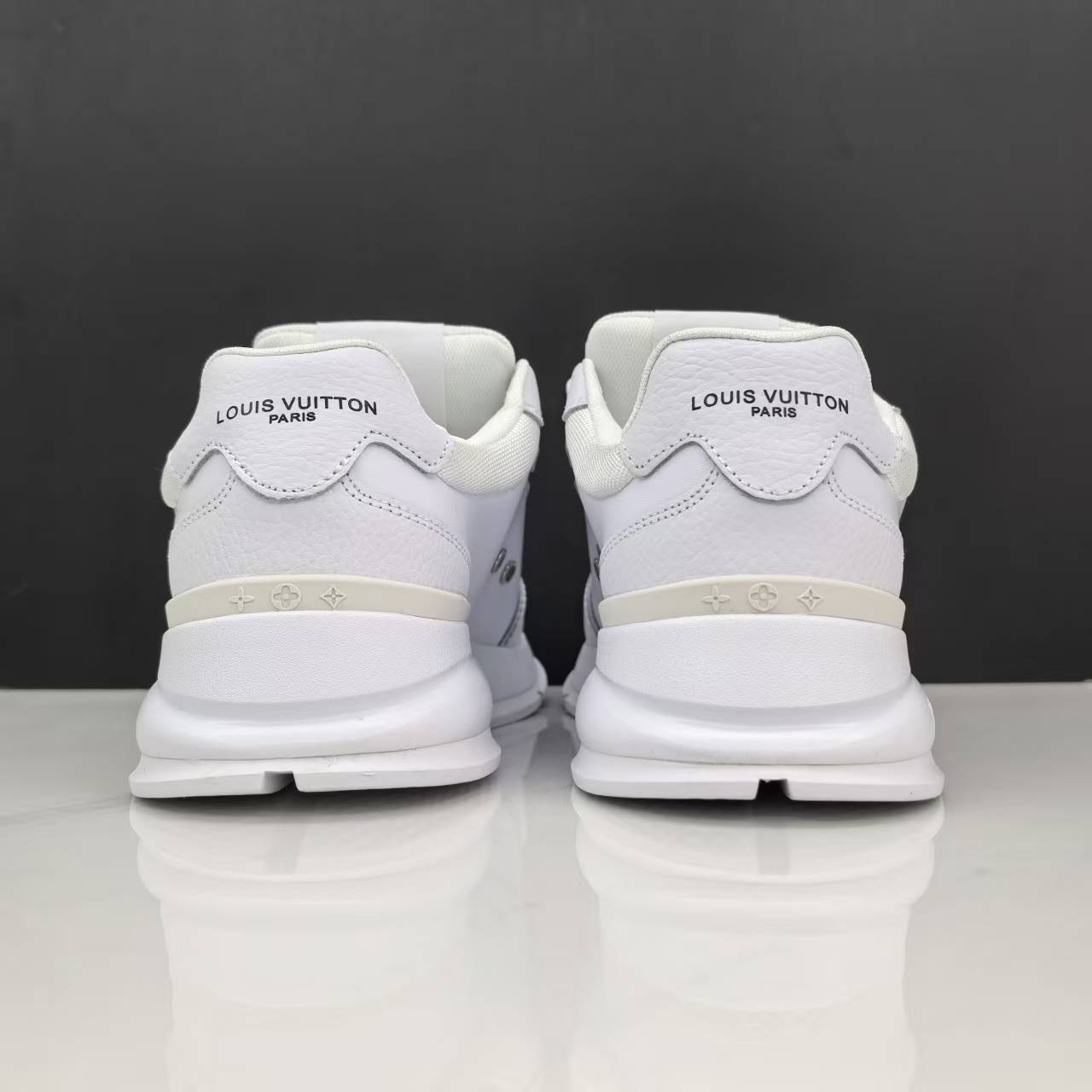 Luxury Lou Paris Classic Trainers White Black Shoes Sneakers