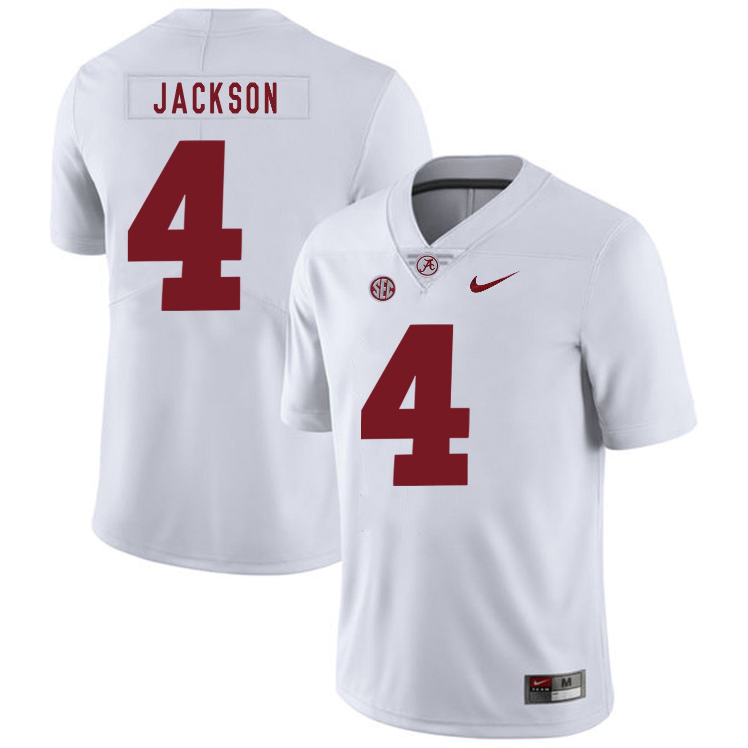Alabama Crimson Tide #4 Eddie Jackson College Football Jersey White