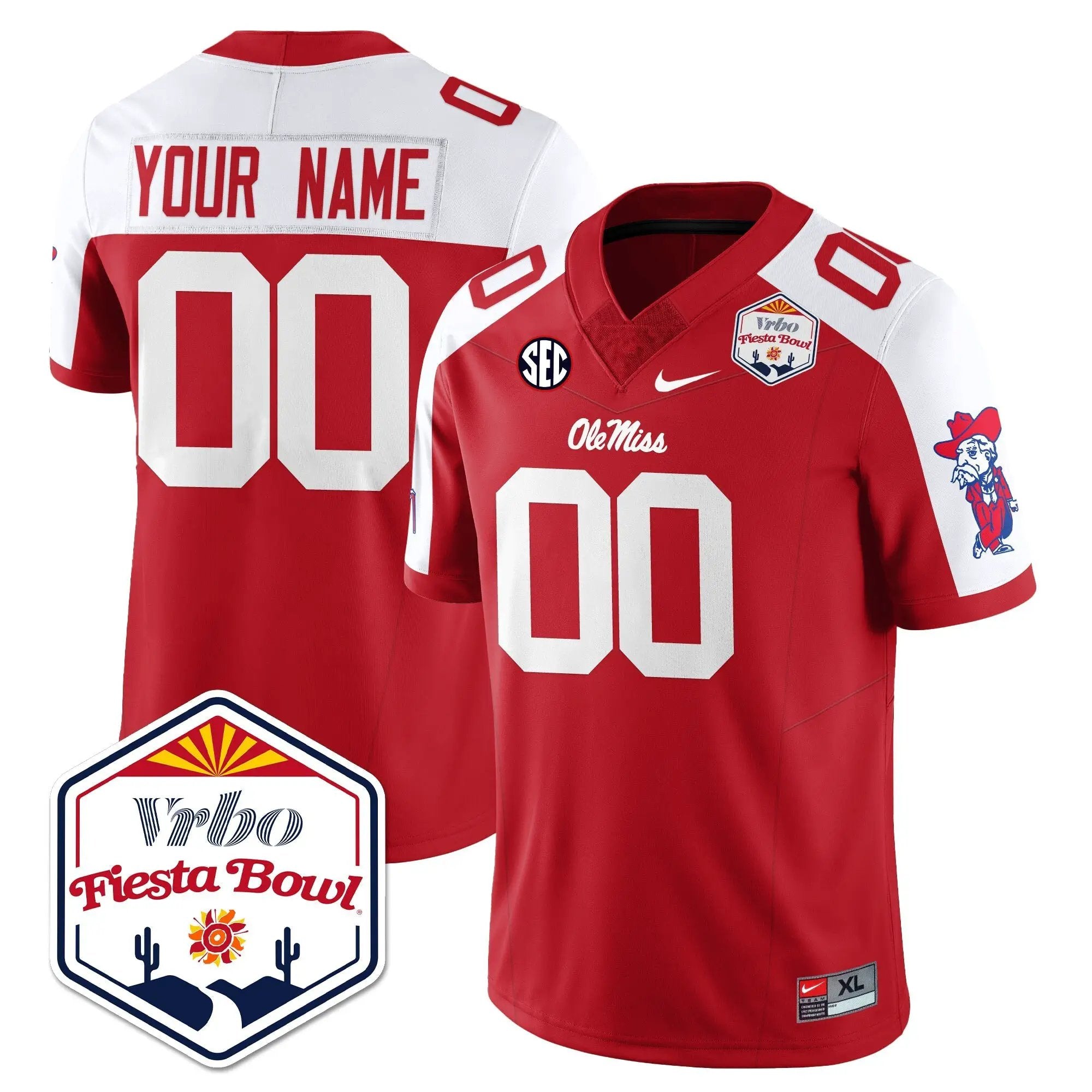 Ole Miss Rebels Footaball Vapor Limited Custom Jersey - Vrbo Fiesta Bowl