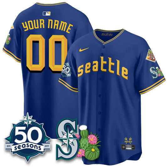 Custom Seattle Mariners 2026 Spring Training Vapor Limited Jersey - 50th Anniversary - All Stitched