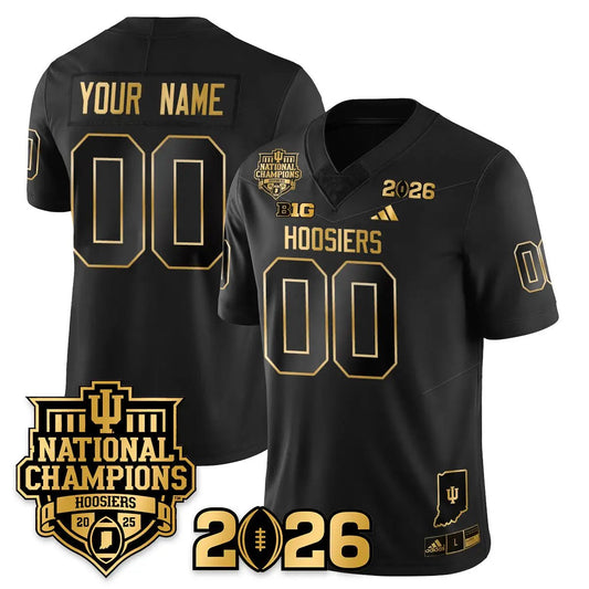 Custom Indiana Hoosiers Vapor Limited Football Gold Jersey - 2025 National Champions
