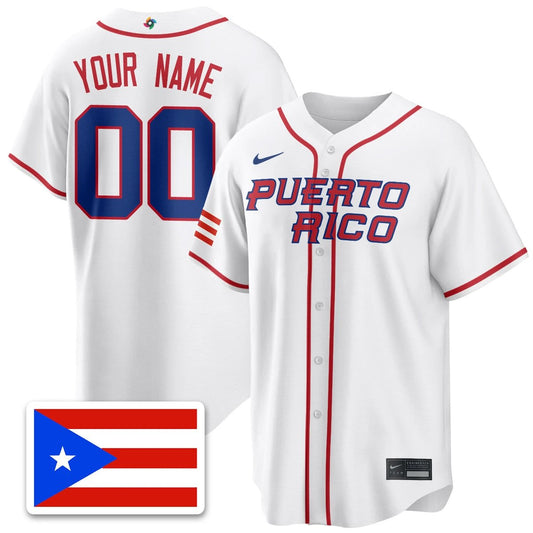 Custom Puerto Rico Baseball 2026 World Baseball Classic Limited Jersey - All Stitched