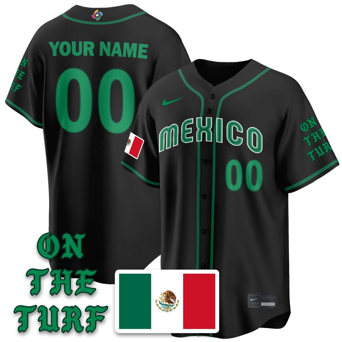 Custom Mexico Baseball x Born x Raised 2026 World Baseball Classic Limited Jersey - All Stitched