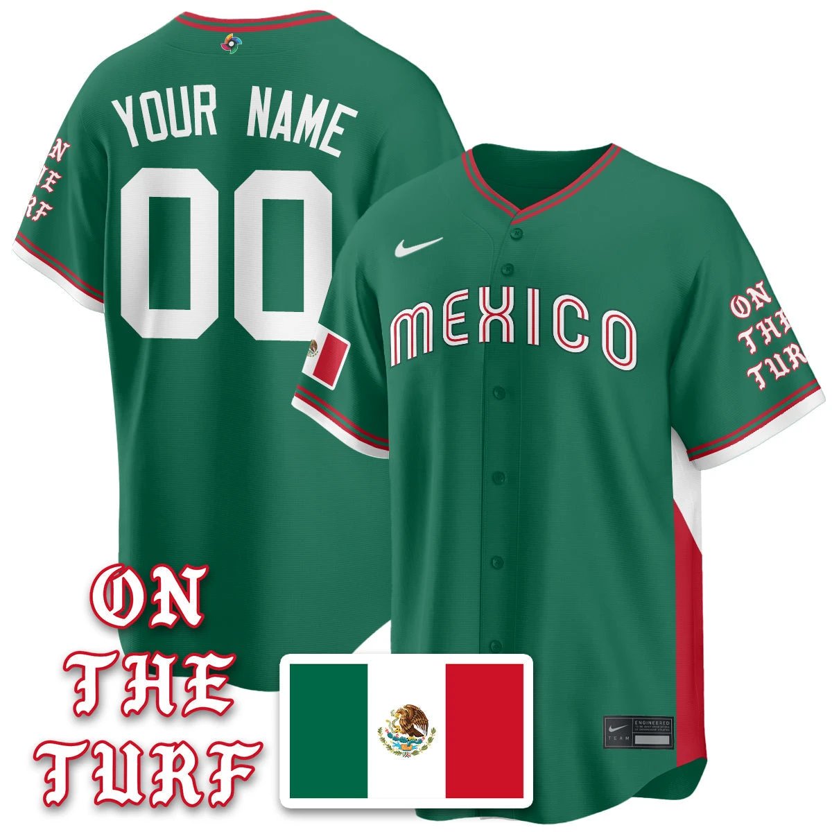 Custom Mexico Baseball x Born x Raised 2026 World Baseball Classic Limited Jersey - All Stitched