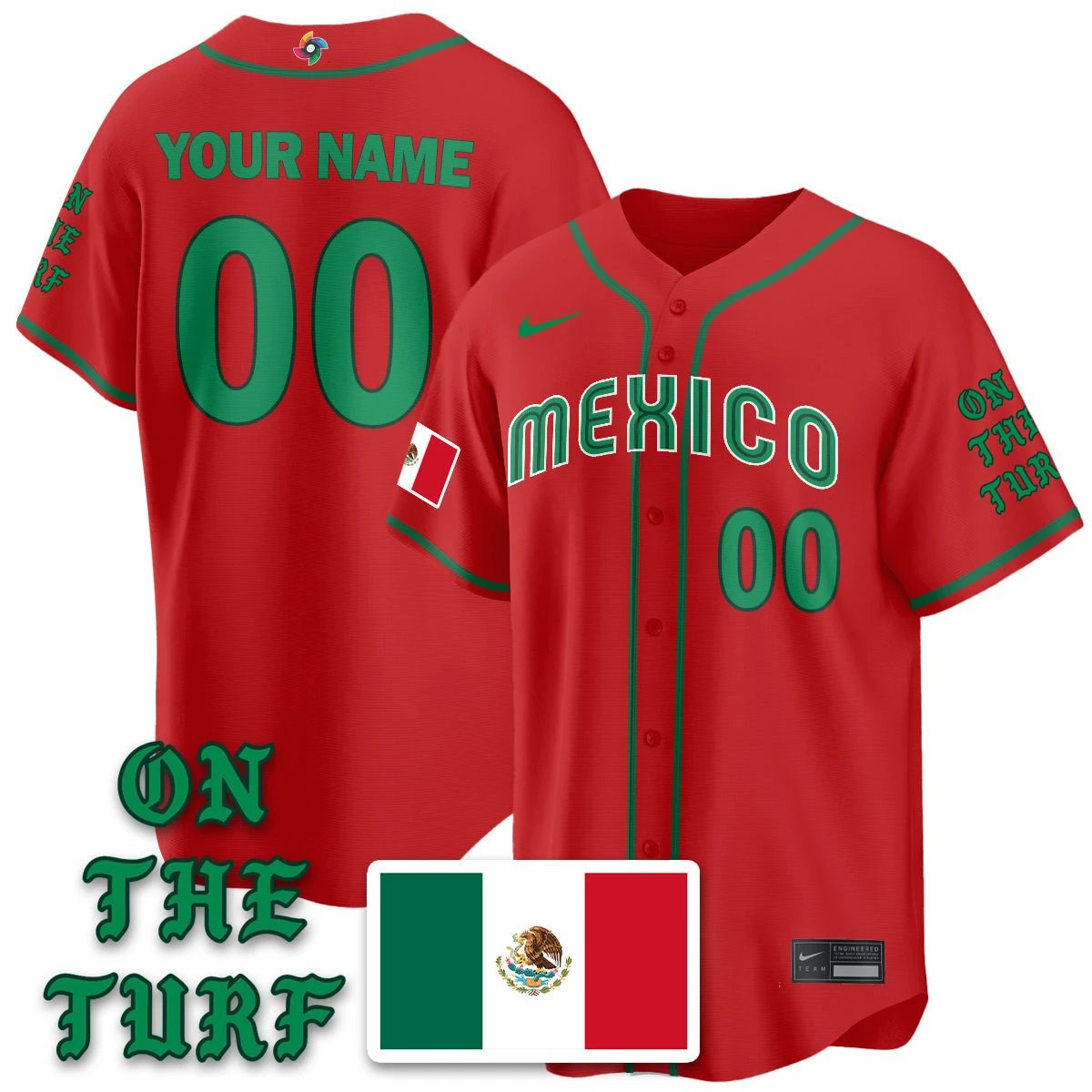 Custom Mexico Baseball x Born x Raised 2026 World Baseball Classic Limited Jersey - All Stitched