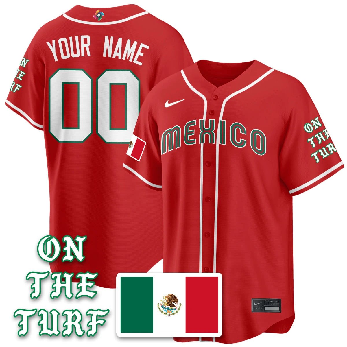 Custom Mexico Baseball x Born x Raised 2026 World Baseball Classic Limited Jersey - All Stitched