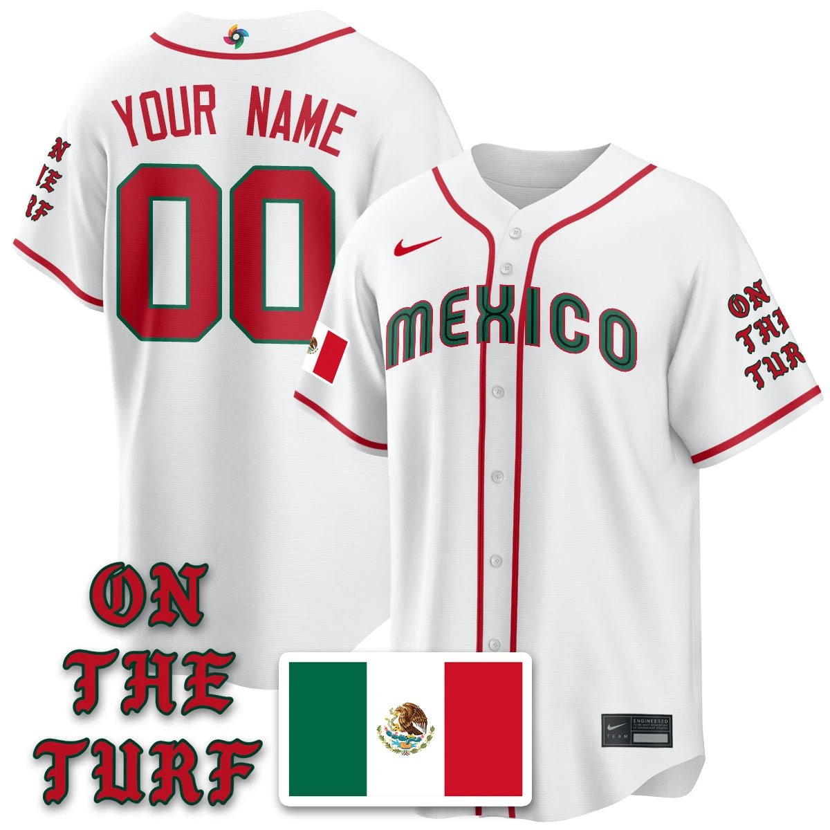 Custom Mexico Baseball x Born x Raised 2026 World Baseball Classic Limited Jersey - All Stitched