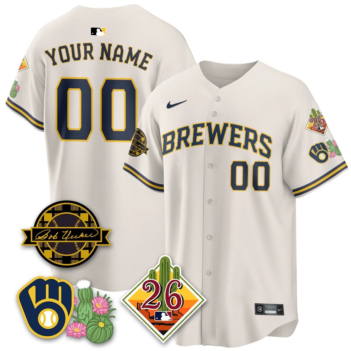 Custom Milwaukee Brewers 2026 Spring Training Vapor Limited Jersey - All Stitched