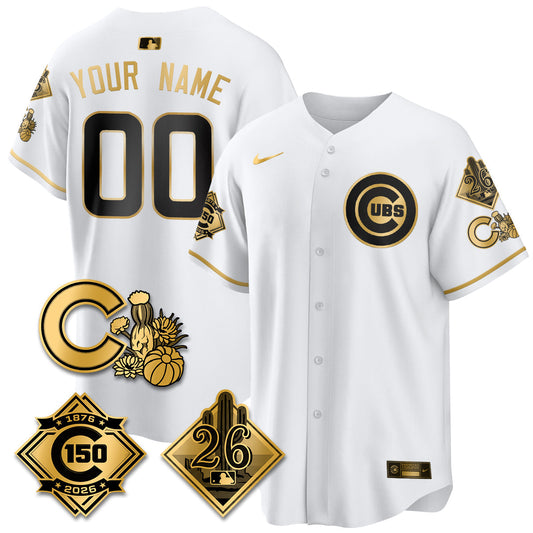 Chicago Cubs 2026 Spring Training Vapor Limited Custom Jersey - 150th Anniversary Patch - All Stitched