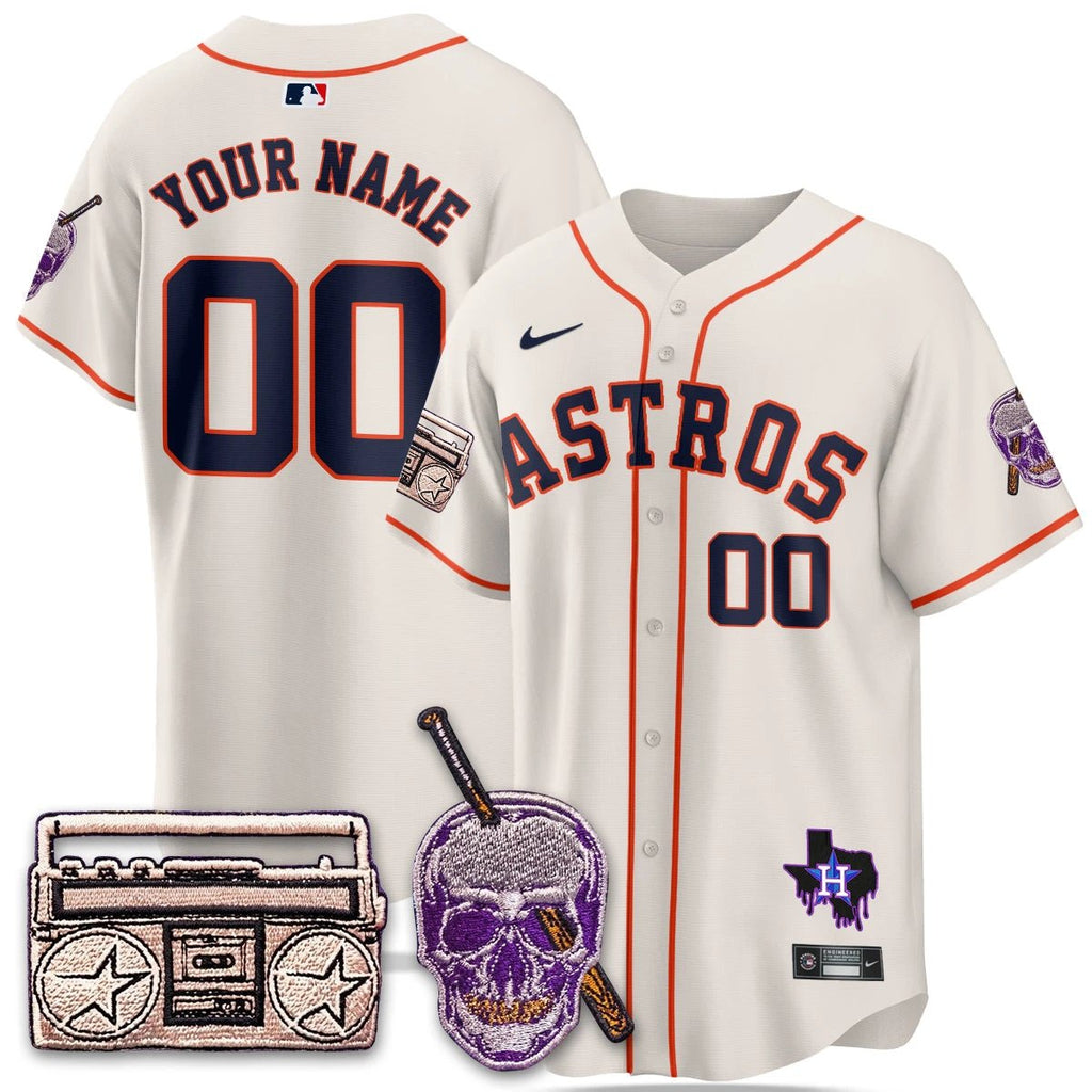 Houston Astros DJ Screw Patch Vapor Premier Limited Jersey - All Stitched