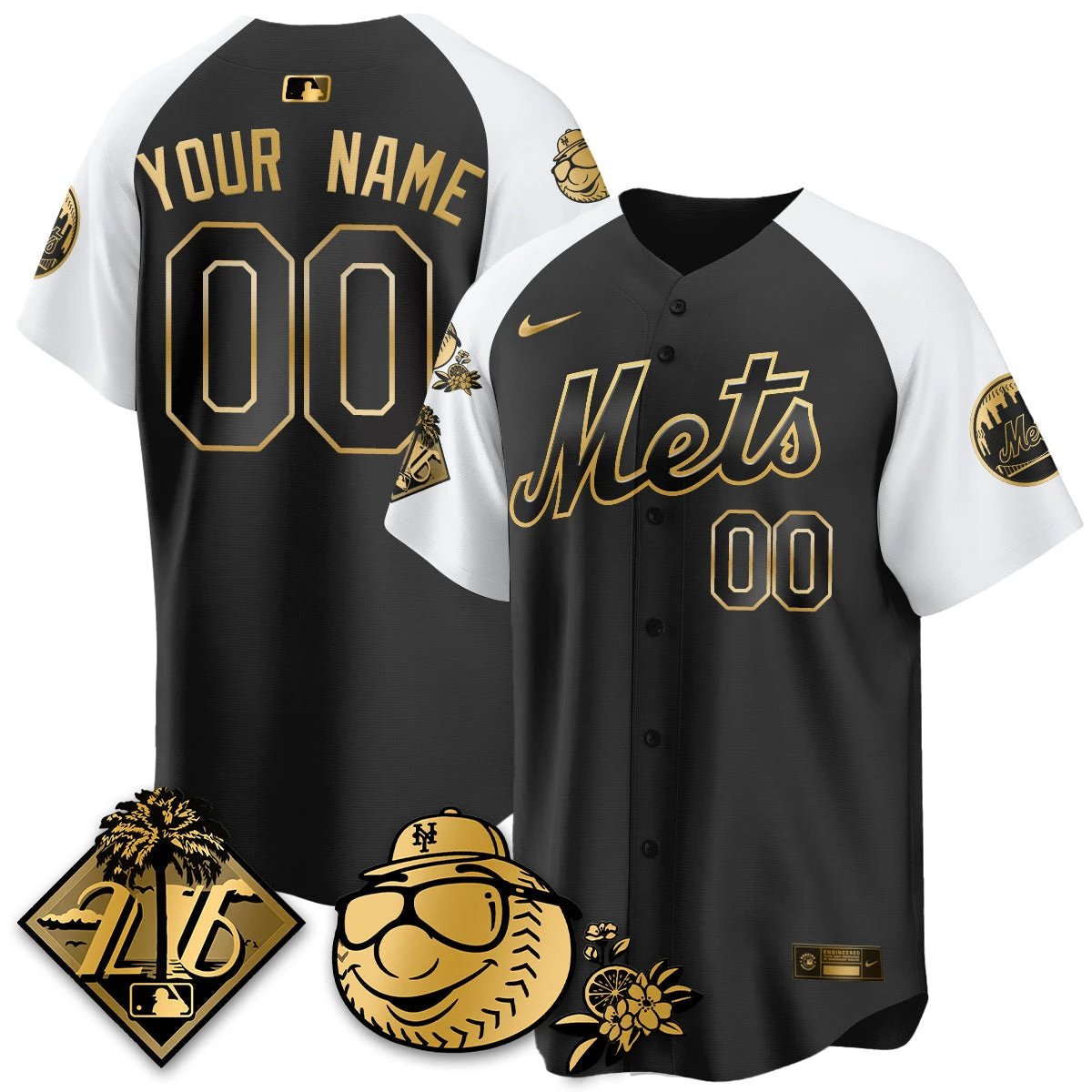 Custom New York Mets 2026 Spring Training Vapor Limited Gold Jersey - All Stitched