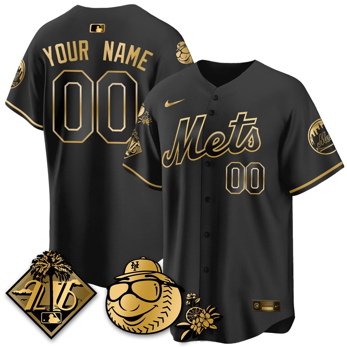 Custom New York Mets 2026 Spring Training Vapor Limited Gold Jersey - All Stitched