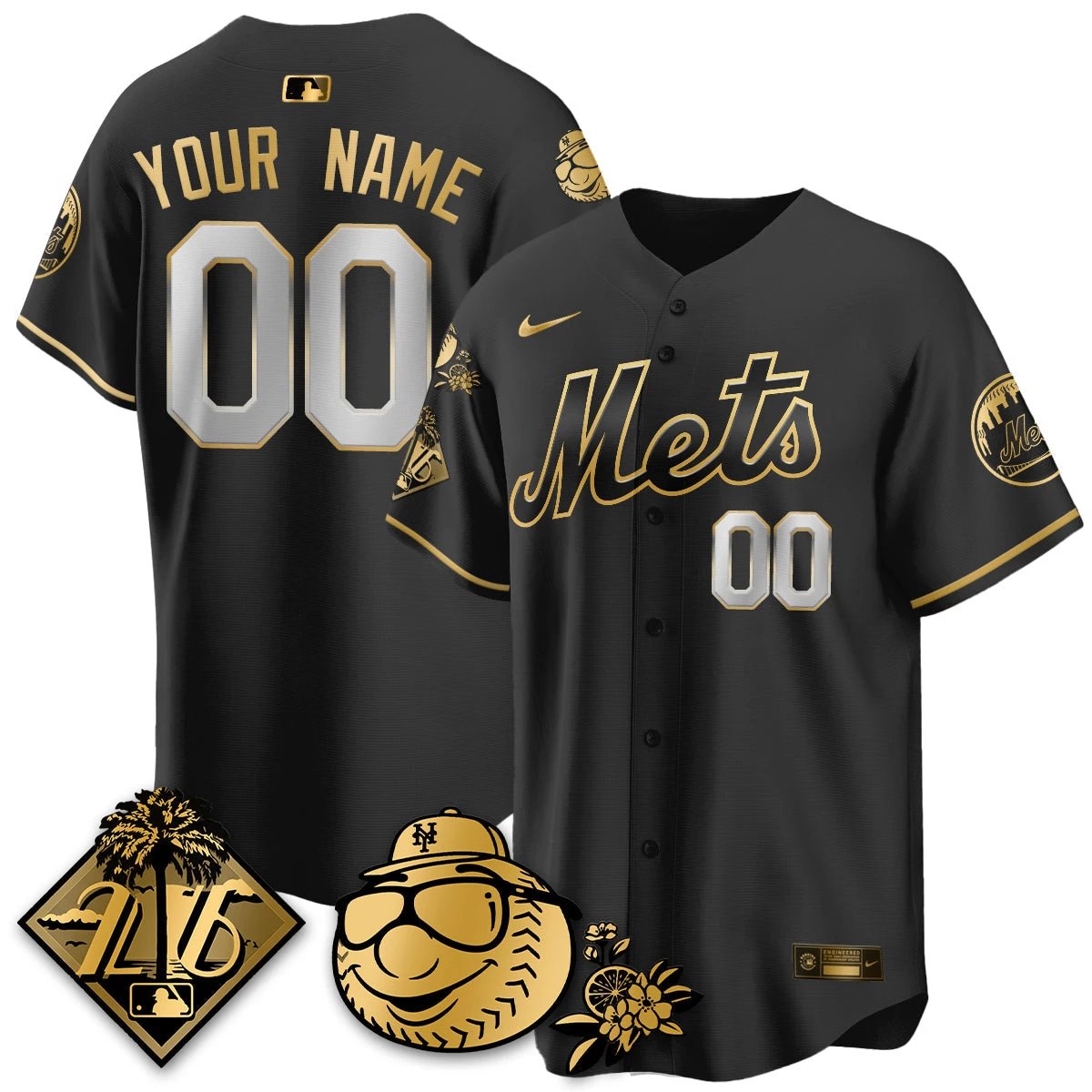 Custom New York Mets 2026 Spring Training Vapor Limited Gold Jersey - All Stitched