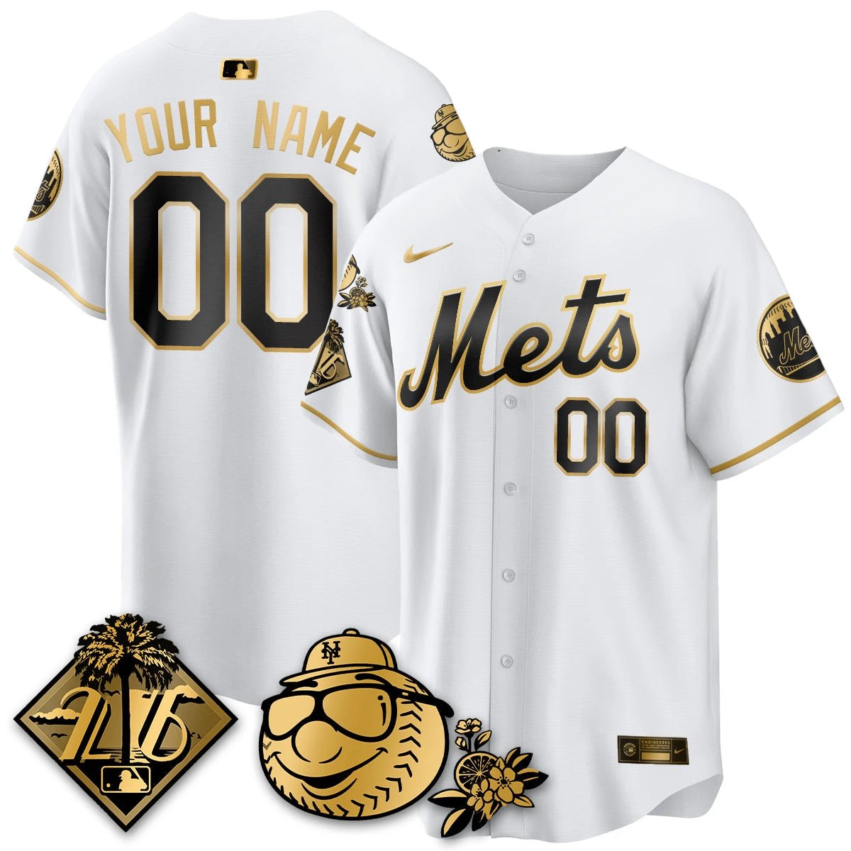Custom New York Mets 2026 Spring Training Vapor Limited Gold Jersey - All Stitched