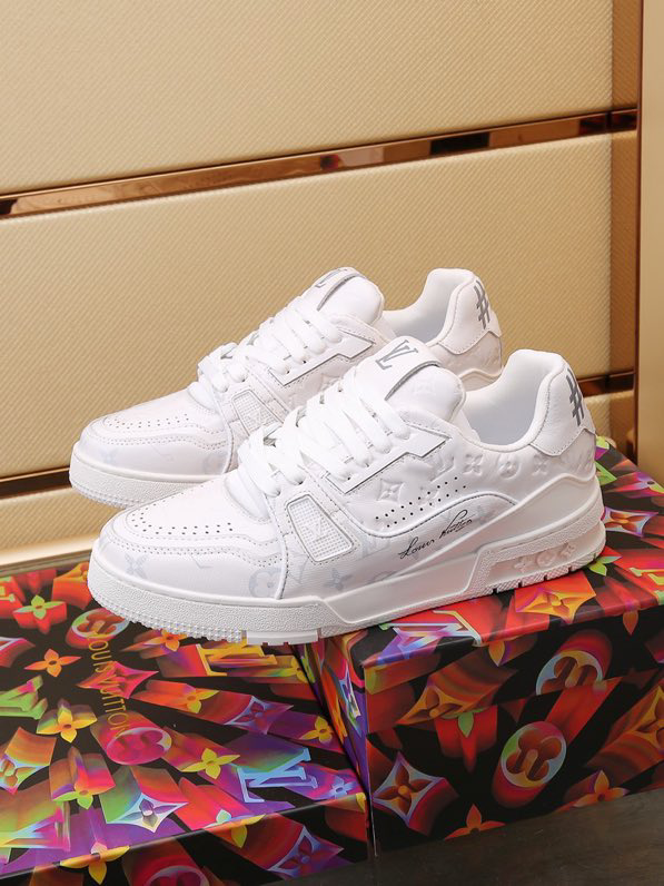Luxury Trainer Sneakers Shoes #54 Signature White