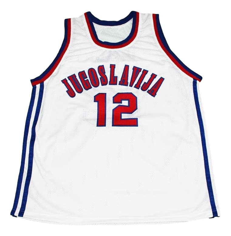 Vlade Divac Jersey #12 Jugoslavija Yugoslavia New Basketball White
