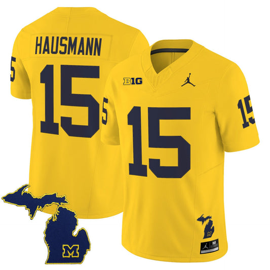 Ernest Hausmann Jersey #15 Michigan Wolverines 2025 Limited V2 Stitched Maize