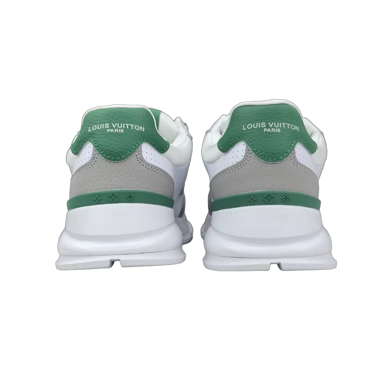 Luxury Lou Paris Classic Trainers Green White Shoes Sneakers