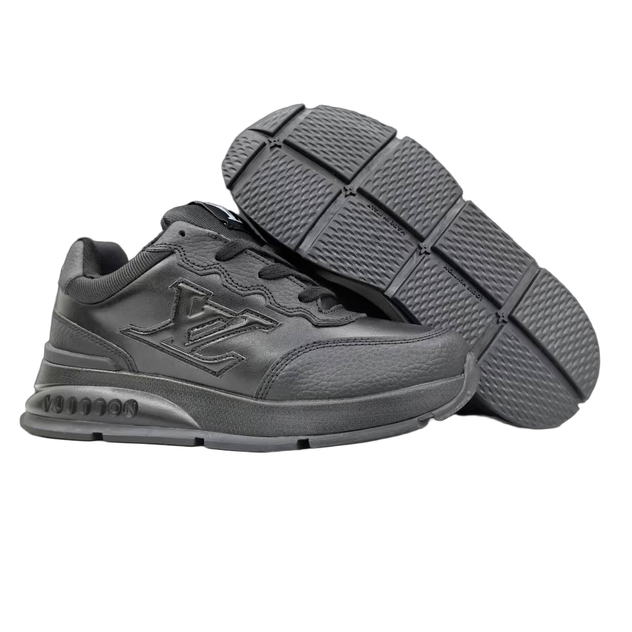 Luxury Lou Paris Classic Trainers Black Shoes Sneakers