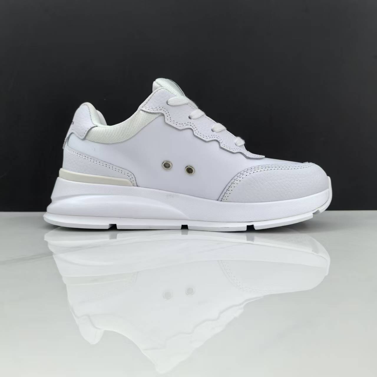 Luxury Lou Paris Classic Trainers White Black Shoes Sneakers