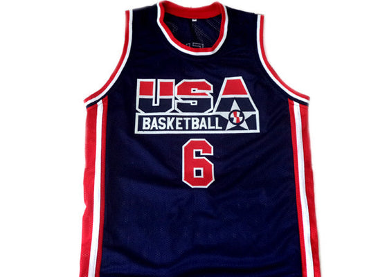 Derrick Coleman Jersey #6 Team USA Basketball Navy Blue