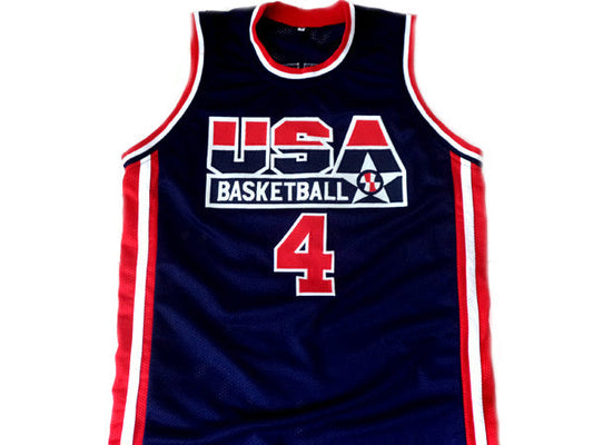 Christian Laettner Jersey #4 Team USA Basketball Navy Blue