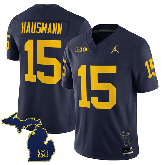 Ernest Hausmann Jersey #15 Michigan Wolverines 2025 Limited V2 Stitched Navy