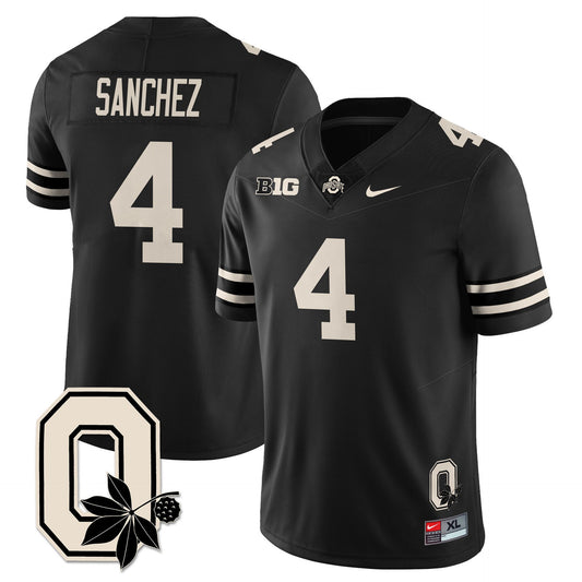 Devin Sanchez Jersey #4 Ohio State Buckeyes 2025 Vapor Limited Stitched Black