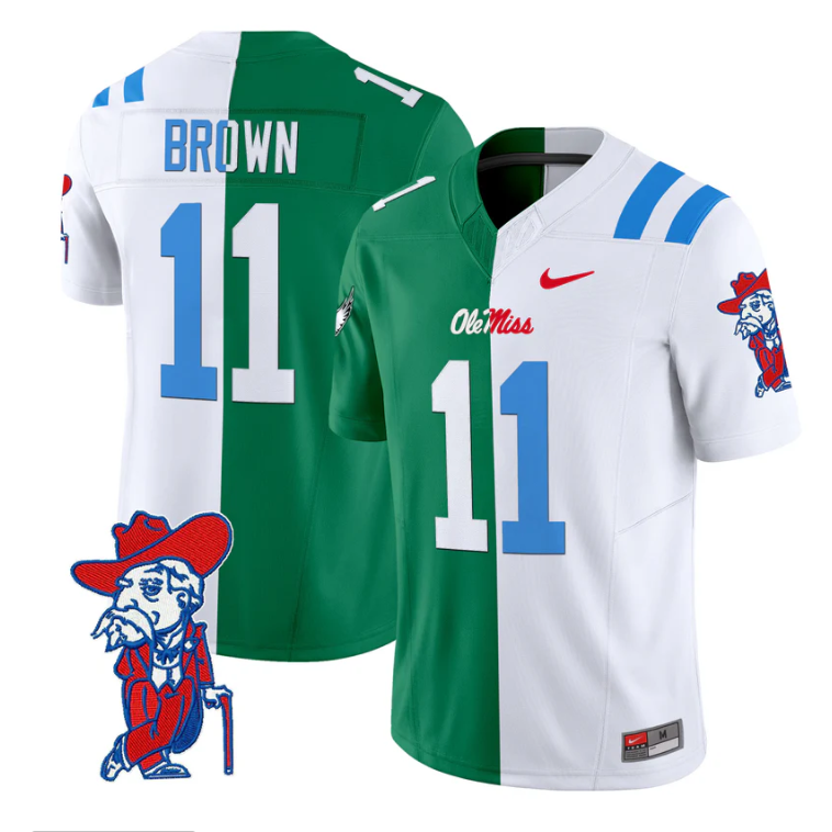 A.J. Brown Jersey #11 Ole Miss Rebels Split Vapor Limited All Stitched