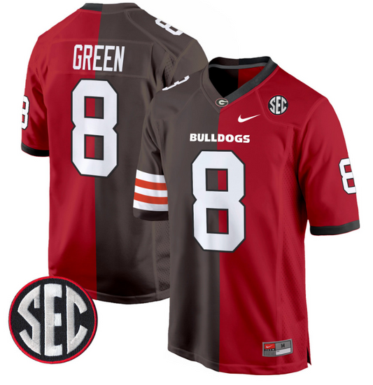 A.J. Green Jersey #8 Georgia Bulldogs Split Football Game All Stitched