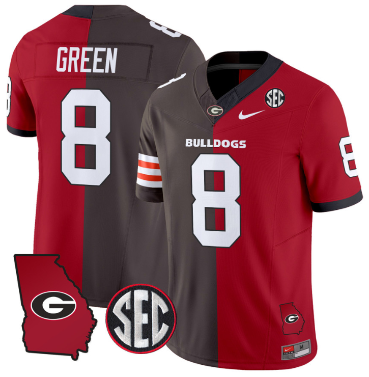 A.J. Green Jersey #8 Georgia Bulldogs Split Vapor Football Stitched