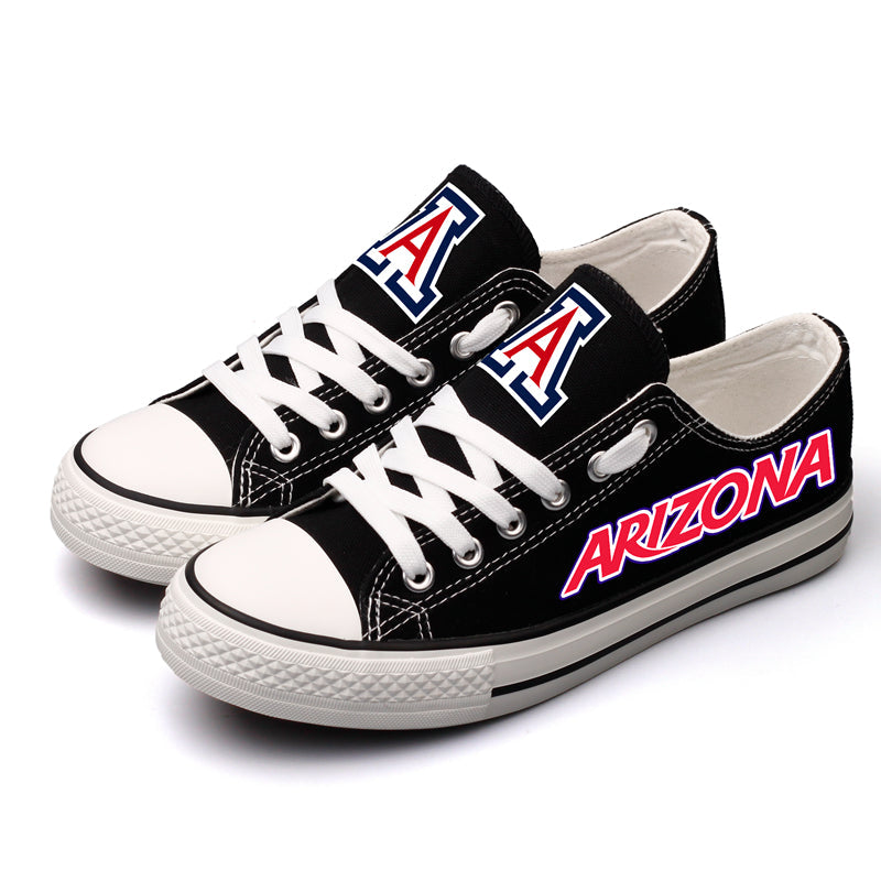 Arizona Wildcats Limited Print NCAA College Students Low Top Canvas Shoes Sport Sneakers